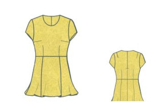 Mini Dress Sewing Pattern: Graduation,Prom (A4, US Letter) (Digital Download)