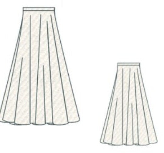 Maxi Flare Skirt Sewing Pattern: US Size 2-30 (Digital Download)