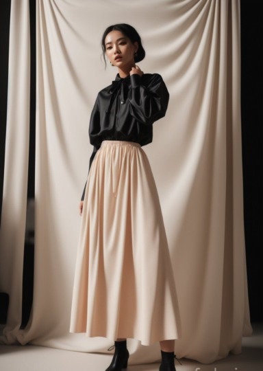 Maxi Flare Skirt Sewing Pattern: US Size 2-30 (Digital Download)