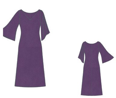 Plus Size Evening Maxi Dress Sewing Pattern(US 2-30, XS-4XL) (Digital Download)