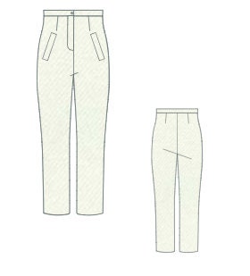 Slim Fit Pants Sewing Pattern:Women's Retro Trousers (XS-4XL) (PDF Pattern)