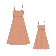 Tank Top Midi Dress Sewing Pattern:Summer Cottagecore (A4, A0, US Sizes) (PDF Pattern)