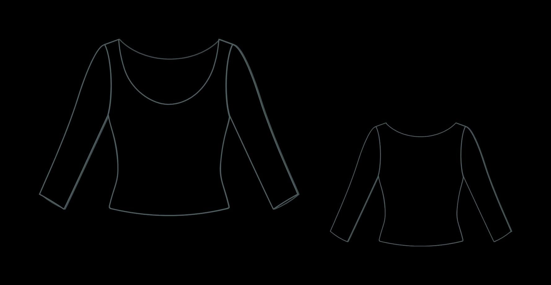 Scoop Neck Blouse Sewing Pattern:Beginner Long Sleeve Top (PDF Pattern)