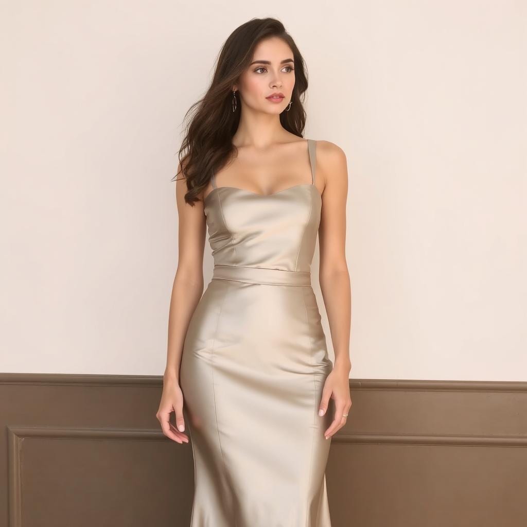 Satin Prom Maxi Dress Sewing Pattern:US 2-30, XS-4XL (Digital Download)