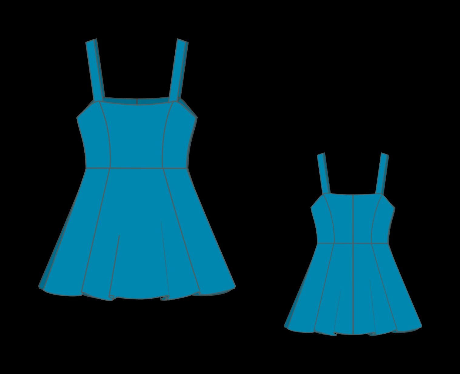 Women's Denim Mini Dress Sewing Pattern (US 2-30, XS-4XL) (A0-A4-US Letter)