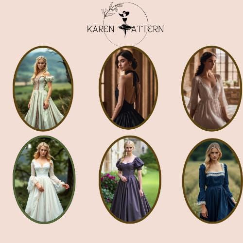 Linen Button Down Midi Dress Sewing Pattern(XS-4XL) (PDF Pattern)