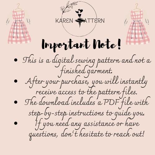 Linen Button Down Midi Dress Sewing Pattern(XS-4XL) (PDF Pattern)
