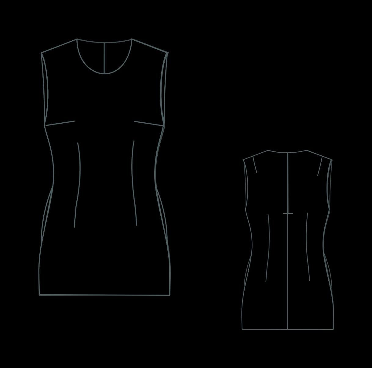Cottagecore Mini Dress Sewing Pattern: Sleeveless Winter Dress (A0-A4-Letter Sizes)
