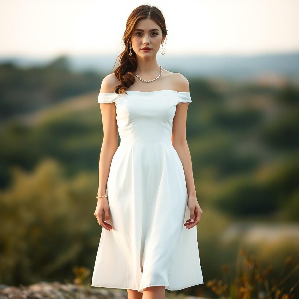 Elopement Dress Sewing Pattern: White Minimalist Design (US 2-30) (Digital Download)