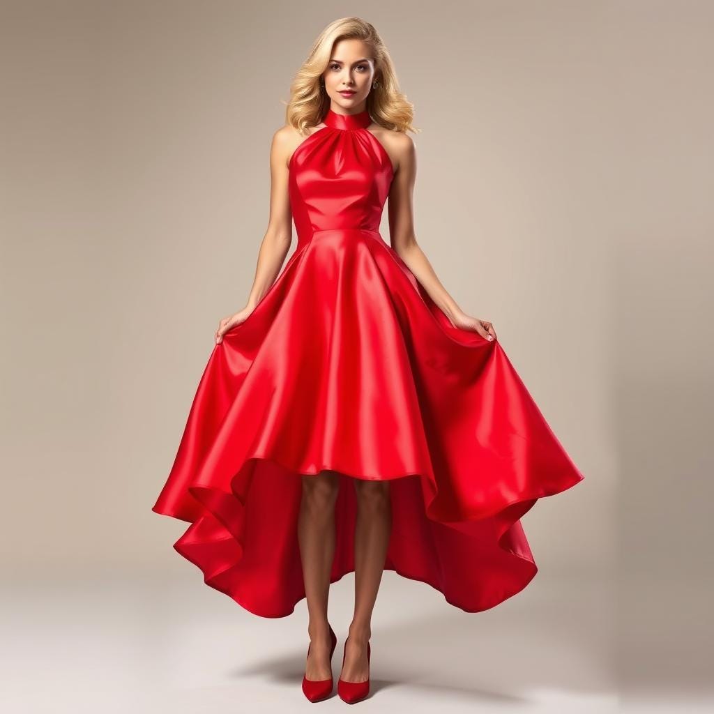 High-Low Prom Dress Sewing Pattern: XS-4XL (Digital Download)