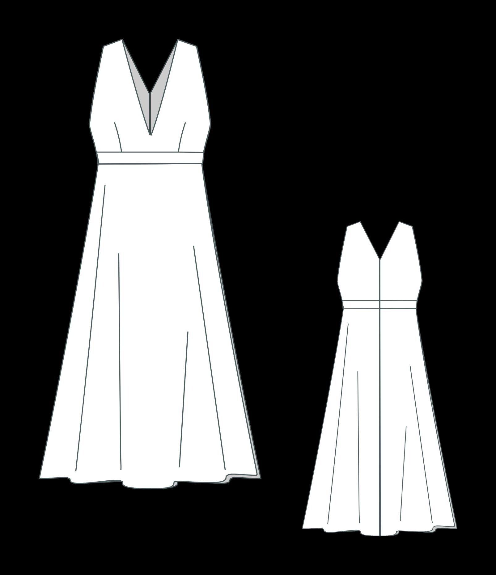 White Midi Dress Sewing Pattern:Elopement Wedding Dress (Digital Download)