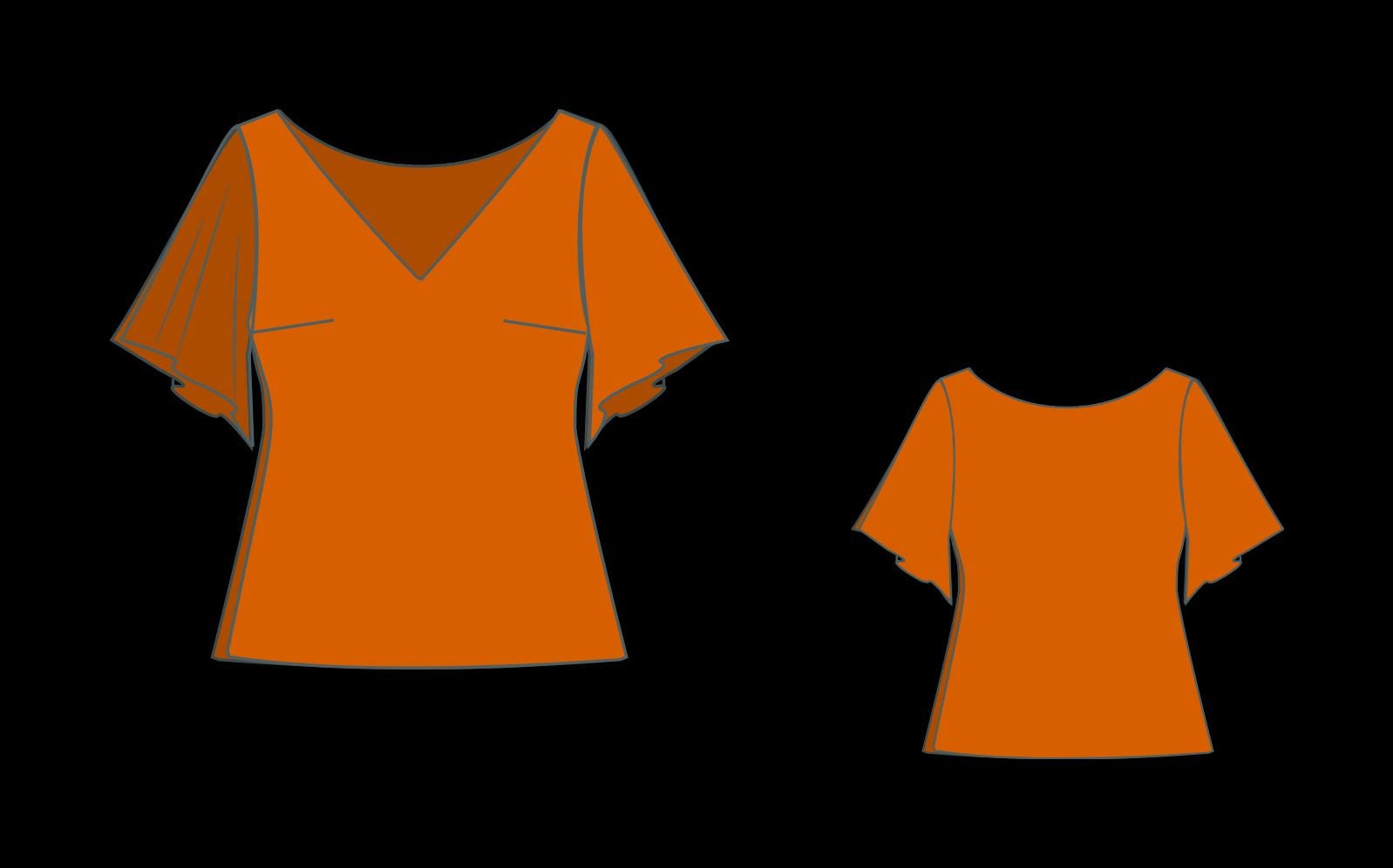 Linen Flared Sleeve Blouse Sewing Pattern:Vintage V-Neck Top (XS-4XL) (PDF Pattern)