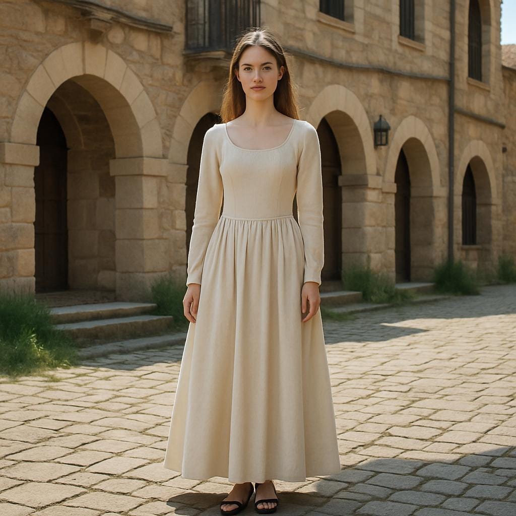 Linen Cottagecore Maxi Dress Sewing Pattern: Empire Waist (Digital Download, XS-4XL)