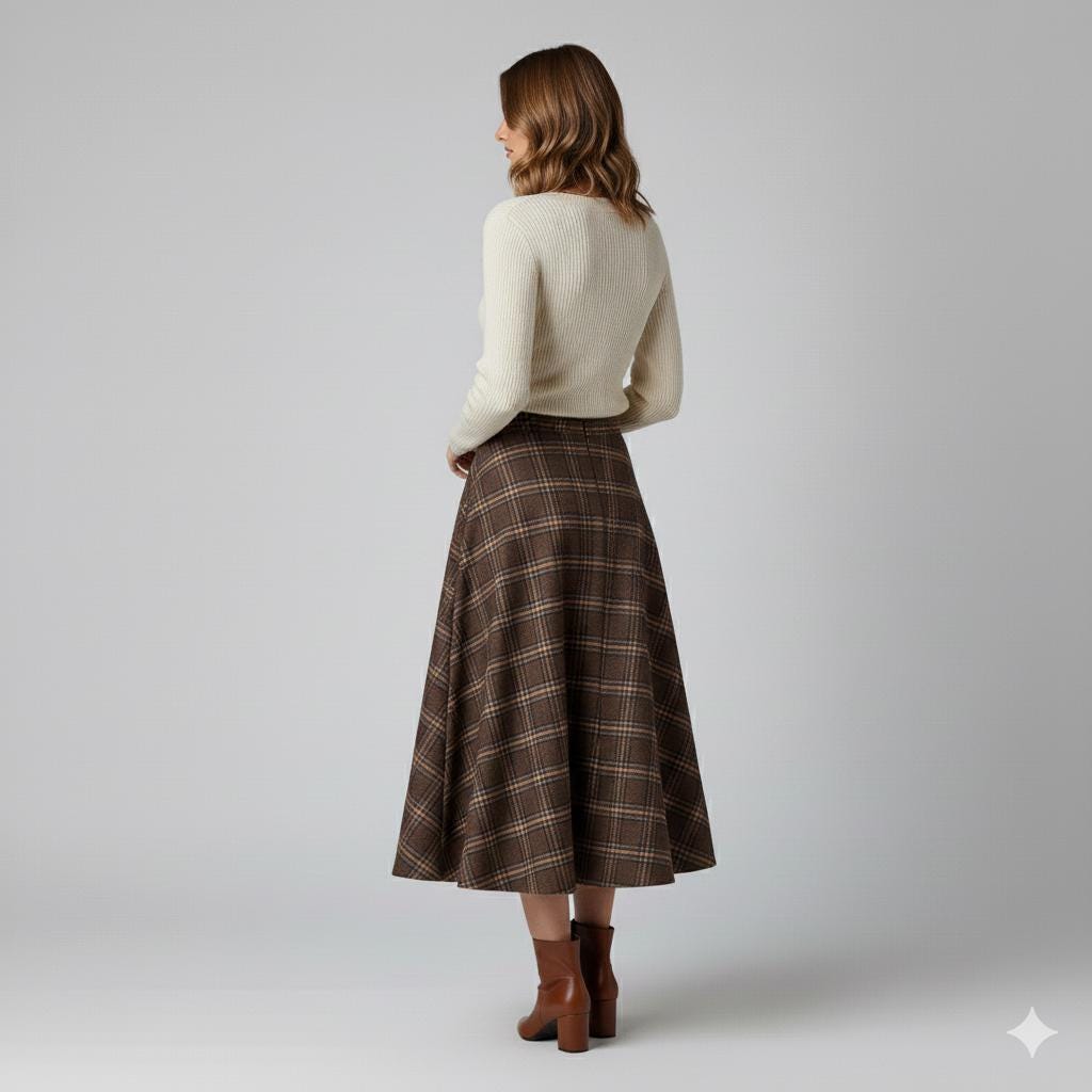 Vintage Circle  Midi Skirt Sewing Pattern (Digital Download)